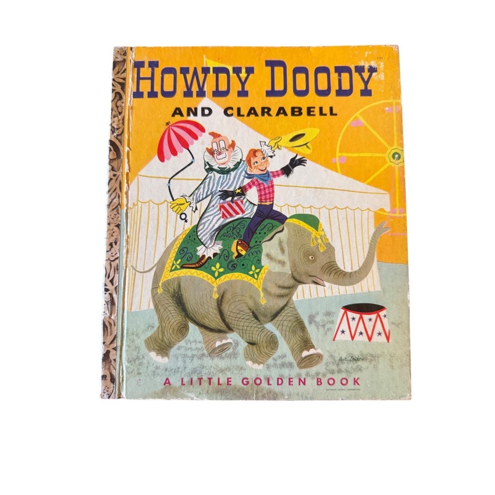Vintage Howdy Doody and Clarabell Little Golden Book 121 Simon Schuster 1951